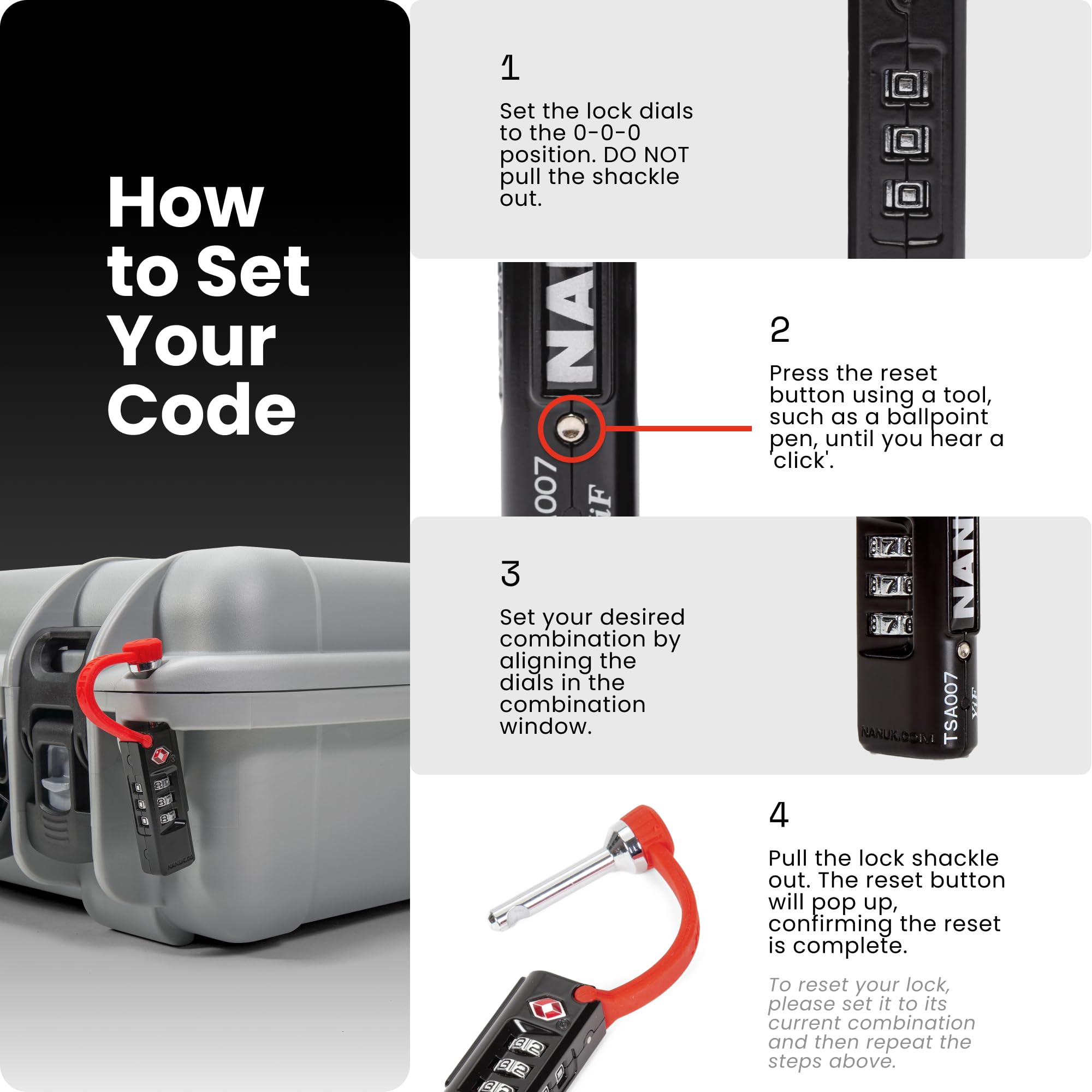 Ramp Case Lock 2 Pack – Durable, Secure Travel Case Lock with Cut-Resistant Steel Shackle, Rustproof & TSA Approved